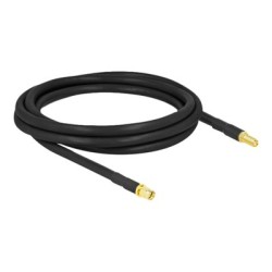 Delock - Prodlužovací šňůra pro anténu - SMA zástrčka do SMA zásuvka - 2 m - koaxiál - černá
