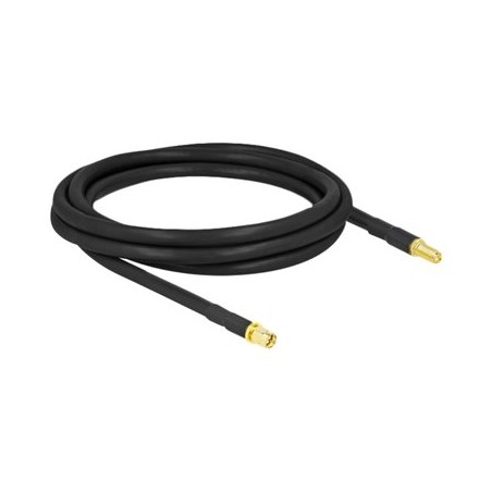 Delock - Prodlužovací šňůra pro anténu - SMA zástrčka do SMA zásuvka - 2 m - koaxiál - černá