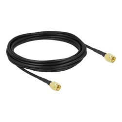 Delock - Kabel antény - SMA zástrčka do SMA zástrčka - 5 m - koaxiál - černá