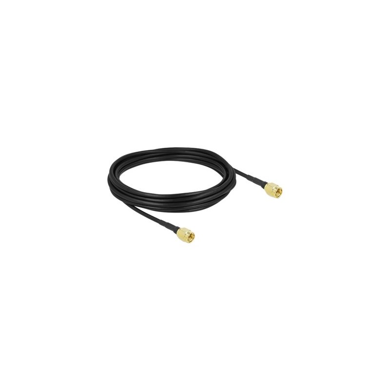 Delock - Kabel antény - SMA zástrčka do SMA zástrčka - 5 m - koaxiál - černá