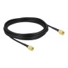 Delock - Kabel antény - SMA zástrčka do SMA zástrčka - 5 m - koaxiál - černá
