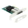 Delock - Sítový adaptér - PCIe x4 nízký profil - Gigabit SFP x 2