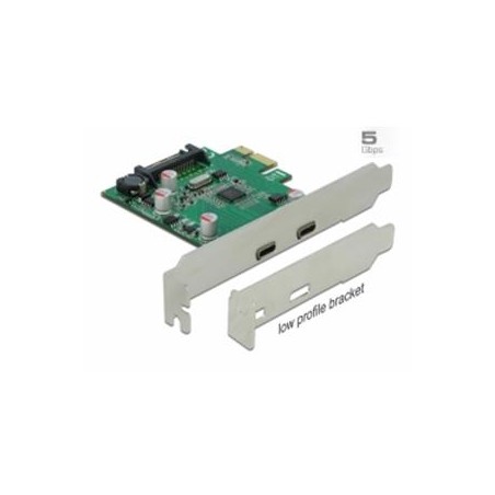 Delock - USB adaptér - PCIe 2.0 nízký profil - USB-C 3.2 Gen 1 x 2 90493