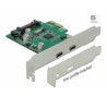 Delock - USB adaptér - PCIe 2.0 nízký profil - USB-C 3.2 Gen 1 x 2 90493