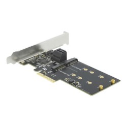 Delock 3 port SATA and 2 slot M.2 Key B PCI Express x4 Card - Low Profile Form Factor - Řadič úložiště - M.2 - M.2 Card / SATA