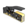Delock - Lemovací nástroj - pro 6P/8P konektory RJ45/RJ11 cat. 5/6/7 s nožem a odizolovacem - cerná, žlutá