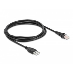 Delock - Kabel skeneru čárových kódů - RJ-50 (M) do USB (M) - USB 2.0 - 1.5 m - černá
