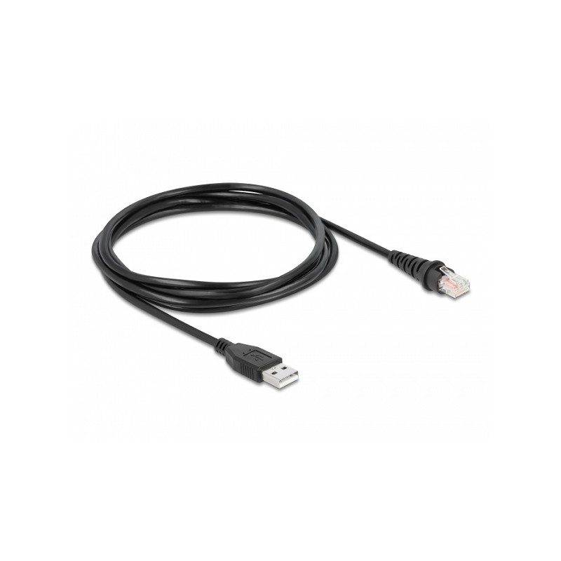 Delock - Kabel skeneru čárových kódů - RJ-50 (M) do USB (M) - USB 2.0 - 1.5 m - černá