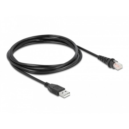 Delock - Kabel skeneru čárových kódů - RJ-50 (M) do USB (M) - USB 2.0 - 1.5 m - černá