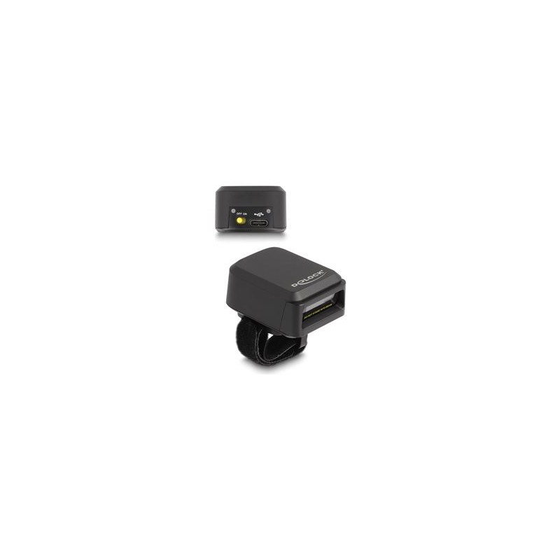 Delock - Skener cárového kódu - prenosný - 100 sken / s - dekódovaný - USB-C, RF(2.4 GHz), Bluetooth 4.1