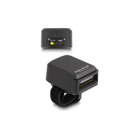 Delock - Skener cárového kódu - prenosný - 100 sken / s - dekódovaný - USB-C, RF(2.4 GHz), Bluetooth 4.1