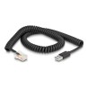 Delock - Kabel skeneru cárových kódu - RJ-50 (M) do USB (M) - 2 m - svinutý kabel - cerná