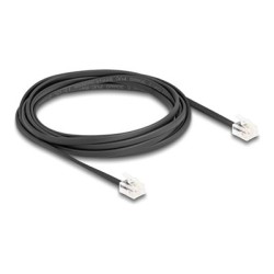 Delock - Telefonní kabel - RJ-11 (M) do RJ-11 (M) - 2 m - plochý - cerná