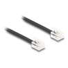 Delock - Telefonní kabel - RJ-11 (M) do RJ-11 (M) - 10 m - plochý - cerná