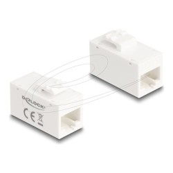 Delock - Modul - povrchová montáž, faceplate mountable - CAT 6a - UTP - RJ-45 - bílá