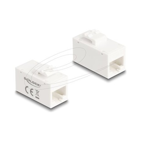 Delock - Modul - povrchová montáž, faceplate mountable - CAT 6a - UTP - RJ-45 - bílá