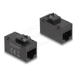 Delock - Modul - povrchová montáž, faceplate mountable - CAT 6a - UTP - RJ-45 - cerná