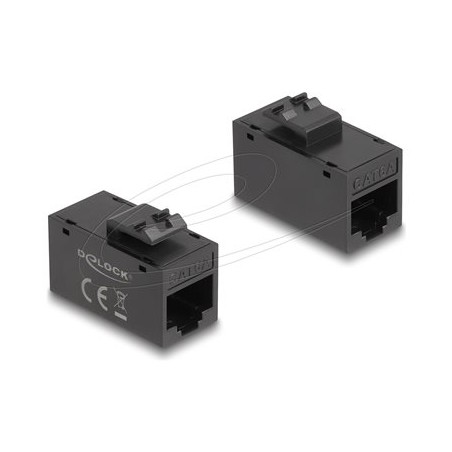 Delock - Modul - povrchová montáž, faceplate mountable - CAT 6a - UTP - RJ-45 - cerná