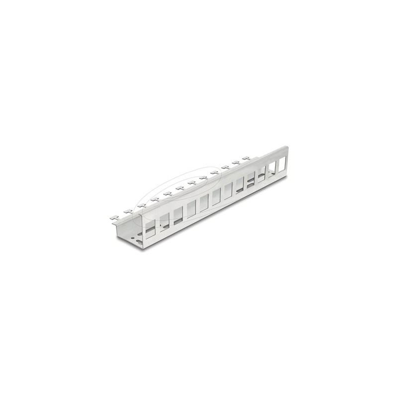 Delock - Keystone adaptér - kov - montáž na kolejnici DIN, montáž na stenu - 12 portu