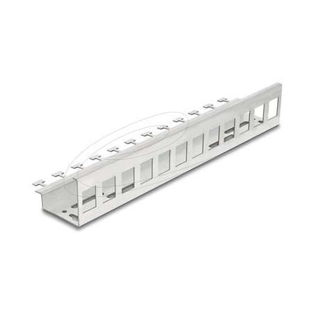Delock - Keystone adaptér - kov - montáž na kolejnici DIN, montáž na stenu - 12 portu