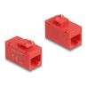 Delock - Modul - povrchová montáž, faceplate mountable - CAT 6a - UTP - RJ-45 - cervená