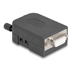 Delock - Serial connector - DB-9 (F) do 3pinový terminální blok (3,81 mm) - krídlové šrouby