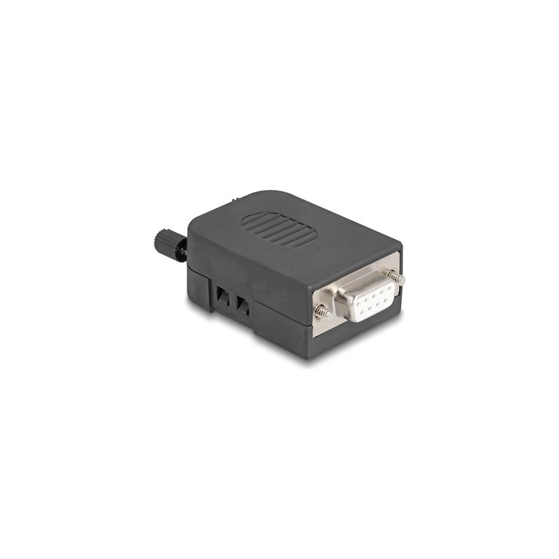 Delock - Serial connector - DB-9 (F) do 3pinový terminální blok (3,81 mm) - krídlové šrouby
