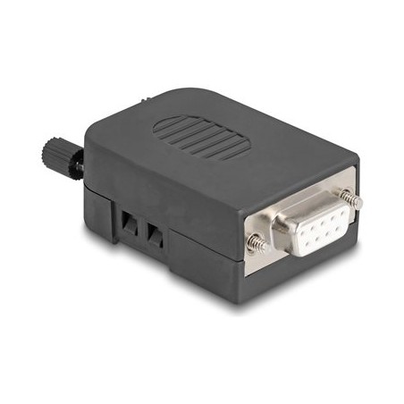 Delock - Serial connector - DB-9 (F) do 3pinový terminální blok (3,81 mm) - krídlové šrouby