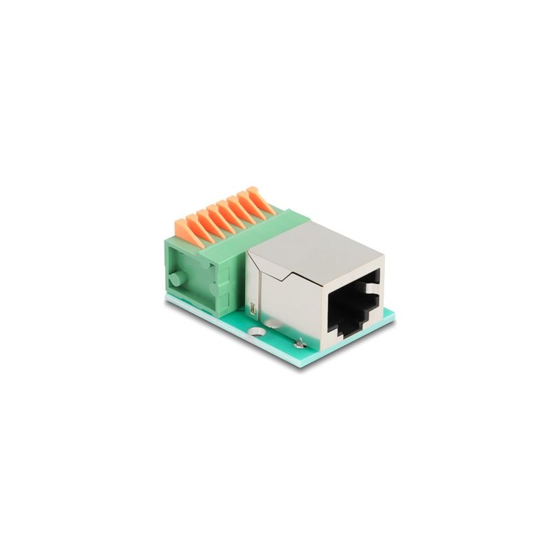 Delock - Sítový adaptér - RJ-45 (F) do 8 kolíková svorkovnice - CAT 5e - roztec 2,54 mm