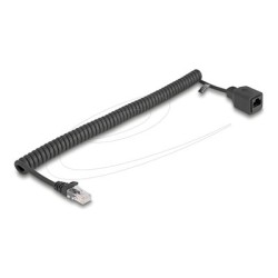 Delock - Sítový prodlužovací kabel - RJ-45 (M) do RJ-45 (F) - 3 m - 5 mm - UTP - CAT 5e - svinutý, provedení bez hrbolku - cerná