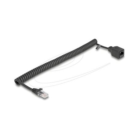 Delock - Sítový prodlužovací kabel - RJ-45 (M) do RJ-45 (F) - 3 m - 5 mm - UTP - CAT 5e - svinutý, provedení bez hrbolku - cerná