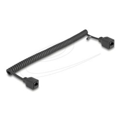 Delock - Sítový prodlužovací kabel - RJ-45 (F) do RJ-45 (F) - 3 m - 5 mm - UTP - CAT 5e - svinutý - cerná