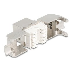 Delock - Modul keystone - RJ-45 (F) do LSA (F) - STP - CAT 8.1 - stríbrná