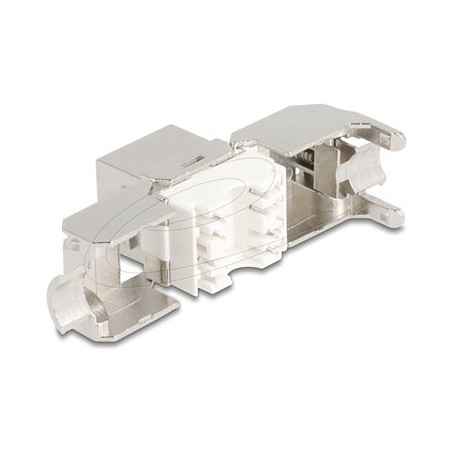 Delock - Modul keystone - RJ-45 (F) do LSA (F) - STP - CAT 8.1 - stríbrná