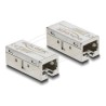 Delock - Sítový propojovací kabel - RJ-45 (F) do RJ-45 (F) - STP - CAT 6a - stríbrná