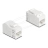 Delock - Sítový propojovací kabel - RJ-45 (F) do RJ-45 (F) - UTP - CAT 6a - bílá 90719