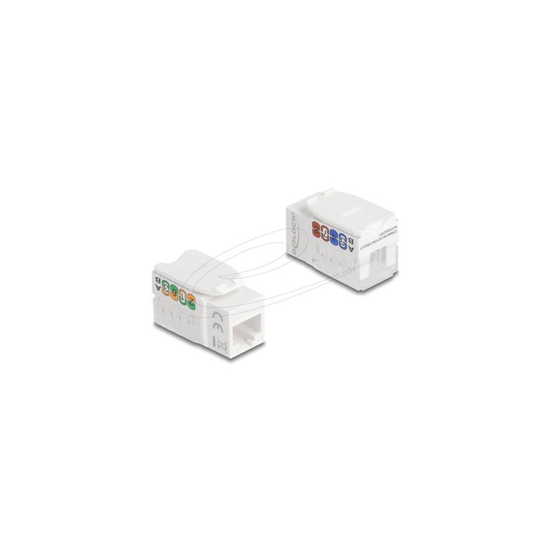 Delock - Modul - bez náradí - CAT 6a - UTP - RJ-45, LSA - bílá