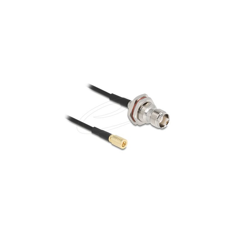 Delock - Kabel antény - TNC (F) do SMB (F) - 20 cm - 2.7 mm - koaxiál - RG-174 - cerná