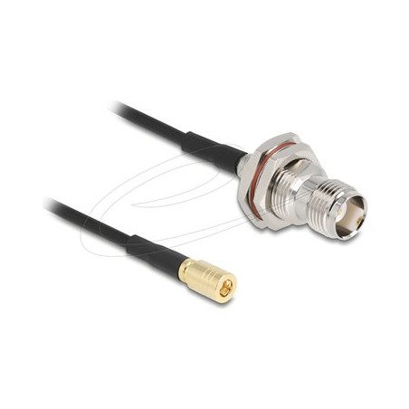 Delock - Kabel antény - TNC (F) do SMB (F) - 20 cm - 2.7 mm - koaxiál - RG-174 - cerná