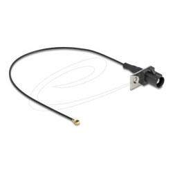 Delock - Kabel antény - FAKRA A konektor (F) do MHF I (M) - 20 cm - 1.13 mm - koaxiál - hluboce cerná, RAL 9005