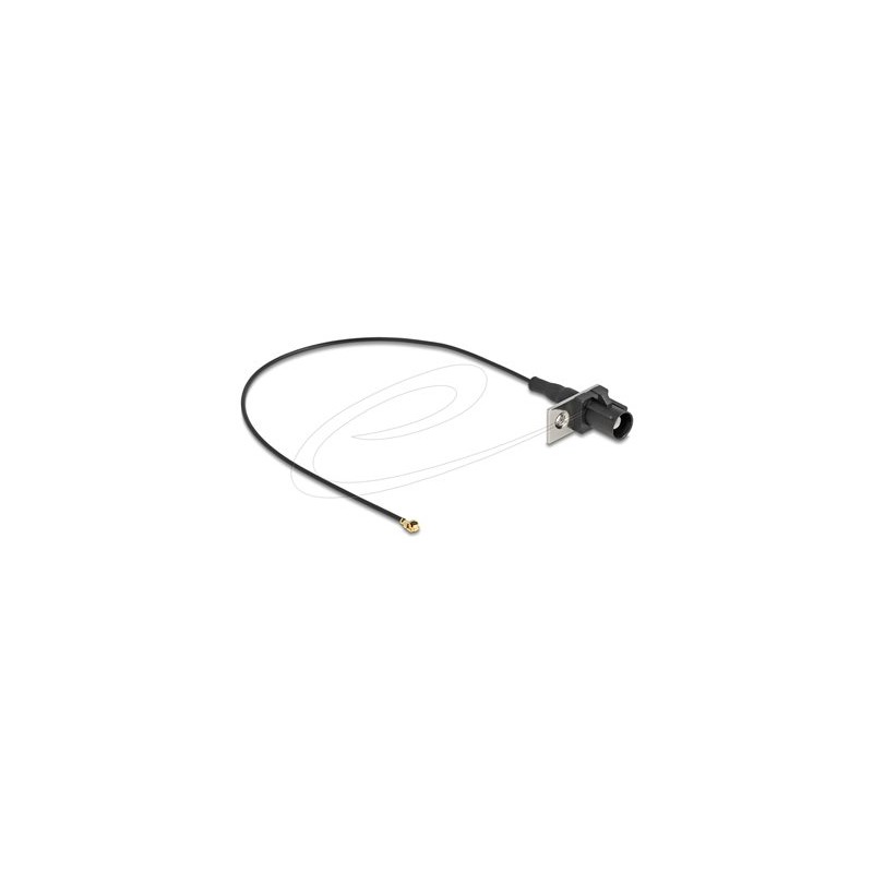Delock - Kabel antény - FAKRA A konektor (F) do MHF I (M) - 20 cm - 1.13 mm - koaxiál - hluboce cerná, RAL 9005