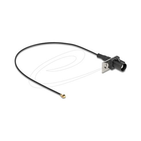 Delock - Kabel antény - FAKRA A konektor (F) do MHF I (M) - 20 cm - 1.13 mm - koaxiál - hluboce cerná, RAL 9005