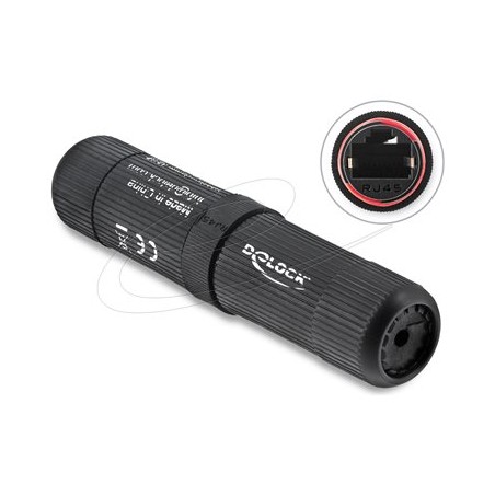 Delock - Sítový propojovací kabel - RJ-45 (F) do RJ-45 (F) - odstínený - cerná