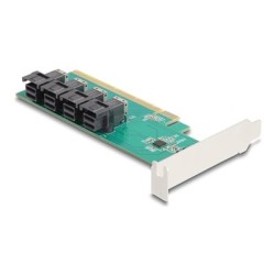 Delock - Radic úložište - bifurkace - U.2 NVMe - nízký profil - PCIe 4.0 x16