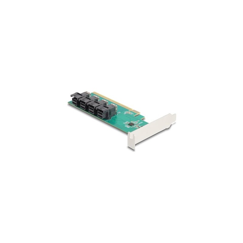 Delock - Radic úložište - bifurkace - U.2 NVMe - nízký profil - PCIe 4.0 x16