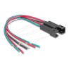 Delock - Elektrické vedení s tlacítkem - 6-pin (F) do obnažený drát - AC 230 V - 3 A - 15 cm - licna - cerná 90791
