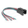 Delock - Elektrické vedení s tlacítkem - 6-pin (F) do obnažený drát - AC 230 V - 3 A - 15 cm - licna - cerná 90790