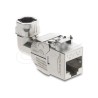 Delock - Modul - with metal latch, tool free, 90° angled - CAT 6a - stínený - RJ-45, LSA