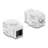 Delock - Modul - tool-free, with dust cover - CAT 6 - UTP - RJ-45, LSA - cerná, bílá