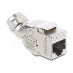 Delock - Modul keystone - RJ-45 (F) do LSA (F) úhlový - odstínený - CAT 6a